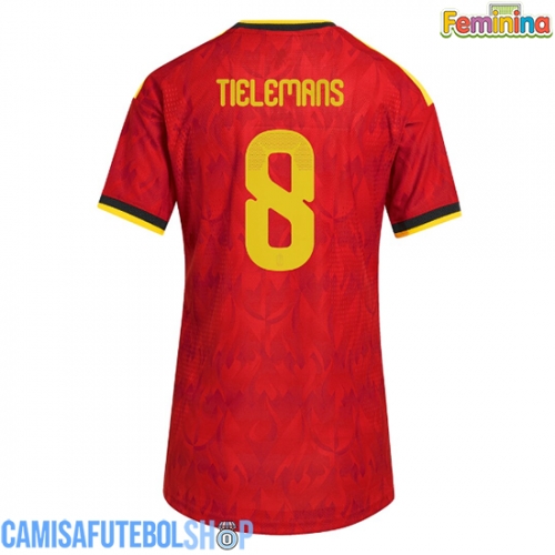Camisa de time de futebol Bélgica Youri Tielemans #8 Replicas 1º Equipamento Feminina Mundo 2026 Manga Curta